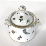 A Continental porcelain two handled jar and cover, blue marks,