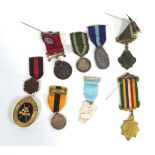 A group of assorted medals, to include a Somerset High Sheriff, Order of Buffalo's and two in silver