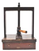 A 19th century mahogany book press, of traditional rectangular form,