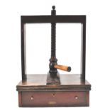 A 19th century mahogany book press, of traditional rectangular form,