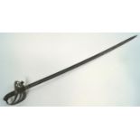 A 19th Century 1827 pattern Colonial Wars Rifle Volunteers officers sword having a pierced half