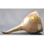 A silver one piece wine funnel, of plain form with reeded edge, London 1812, 14cm high,