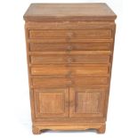 A limed Chinese chest, of rectangular form,