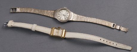 A collection of two watches o include: A 14ct gold cased IRL ladies watch;