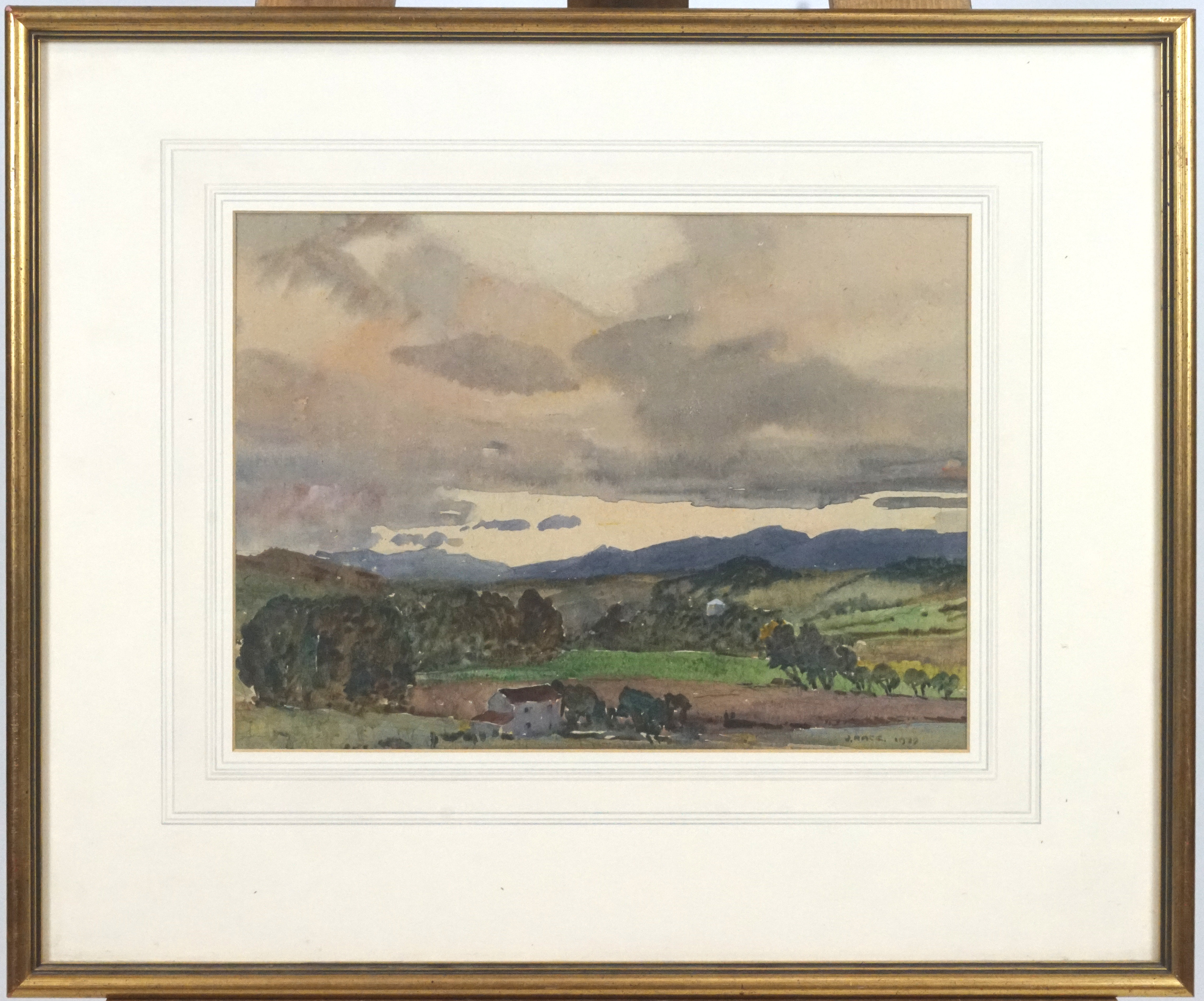 J.Mace, Provence, View from the Esterell Hills after a storm, watercolour, - Image 2 of 3