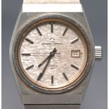 A stainless steel 'Eterna-matic Kontiki 20' wristwatch having a round silver dial