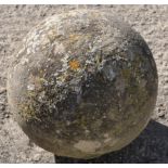 A Bath stone sphere, 99.