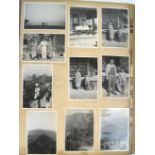 A vintage photograph album containing photos of travels through India, circa 1956,