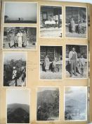 A vintage photograph album containing photos of travels through India, circa 1956,