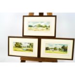 Dennis Parsons, a set of three golfing prints : Sunningdale Golf Course,