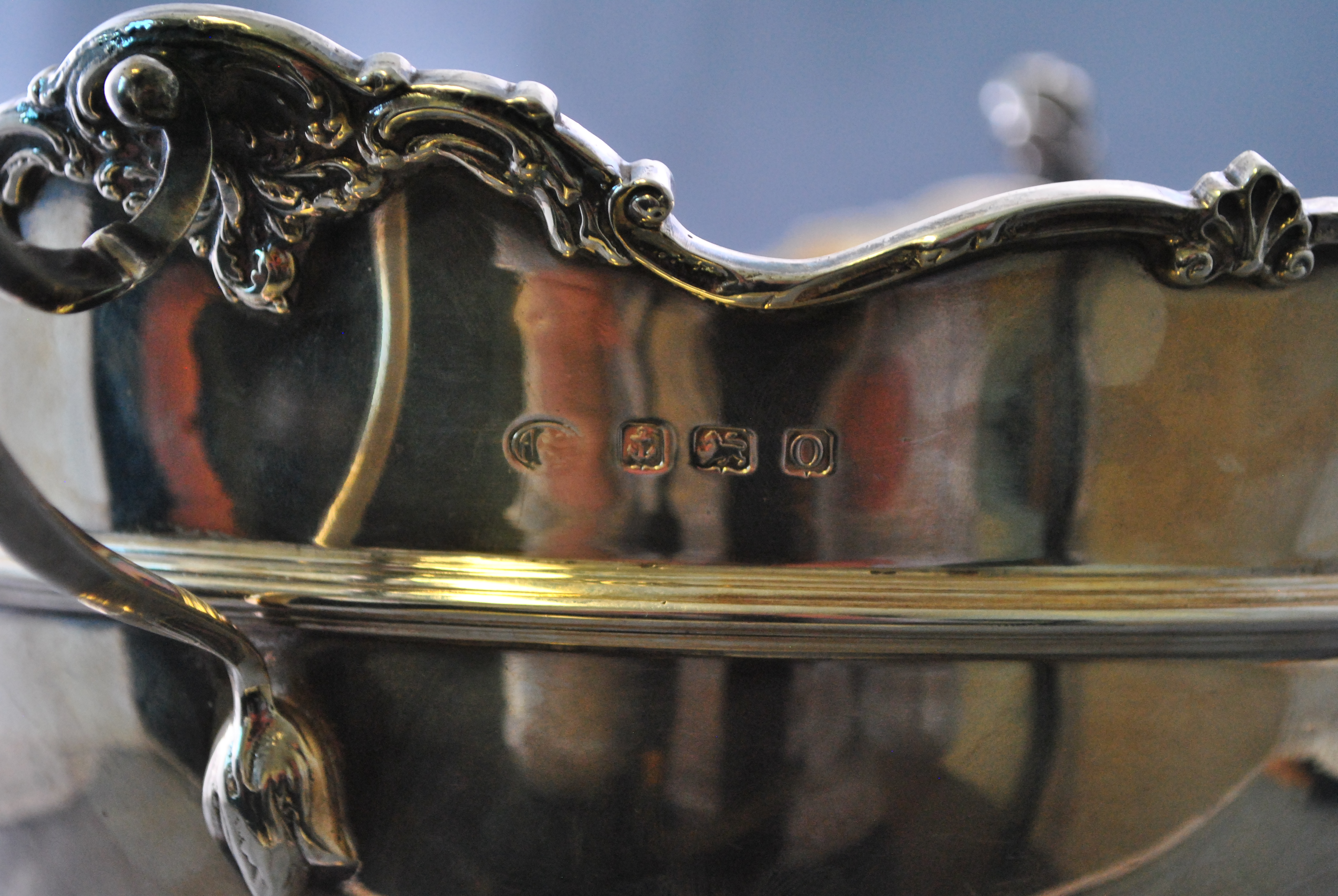 A silver two flying handled Monteith style trophy, - Image 4 of 5