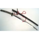 A Japanese Katana sword, with stainless steel blade,