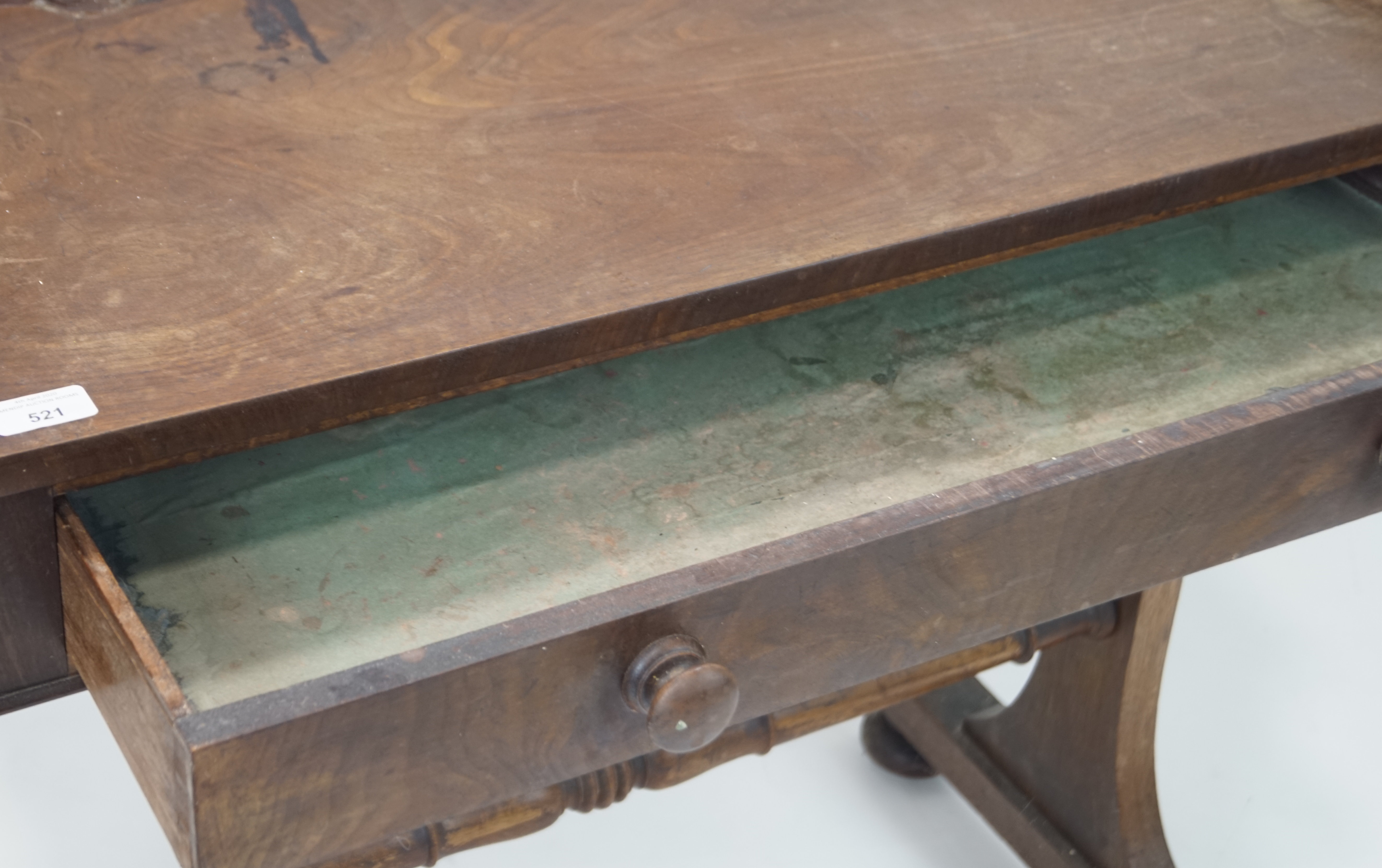 A late 19th century Victorian mahogany wash stand, having a gallery back, single drawer, - Image 2 of 3