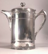 An American electroplated insulator jug of large proportions,