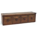 A late 19th/early 20th century four drawer Apothecary/Spice counter top counter top unit,