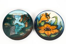 Two Moorcroft small dishes, comprising 'Rock of Ages' circa 1998, printed and painted marks,