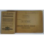 A World War II War Office information instruction pamphlet, titled 'Armoured Fighting Vehicles,