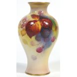 A Royal Worcester baluster vase, circa 1935, printed puce marks, shape No 2471,