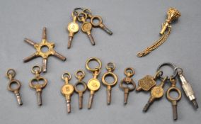 A collection of watch keys