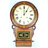 An American (The Caledonian Registered) drop dial chiming clock,