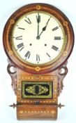 An American (The Caledonian Registered) drop dial chiming clock,