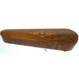 A Victorian walnut and marquetry inlaid violin case,