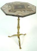 A 20th century French side/lamp table,