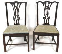 A pair of 19th century mahogany chairs,