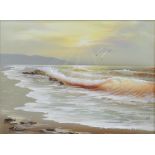 Schabet, Crashing waves, oil on canvas, signed lower left,