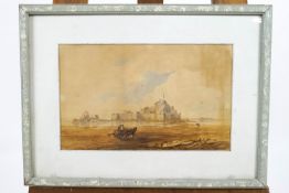 J W Tulley (?) Low Tide, watercolour, signed and dated 1852, lower right, 21.