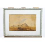 J W Tulley (?) Low Tide, watercolour, signed and dated 1852, lower right, 21.
