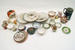 A Jasperware jug and other ceramics