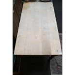 A pine table