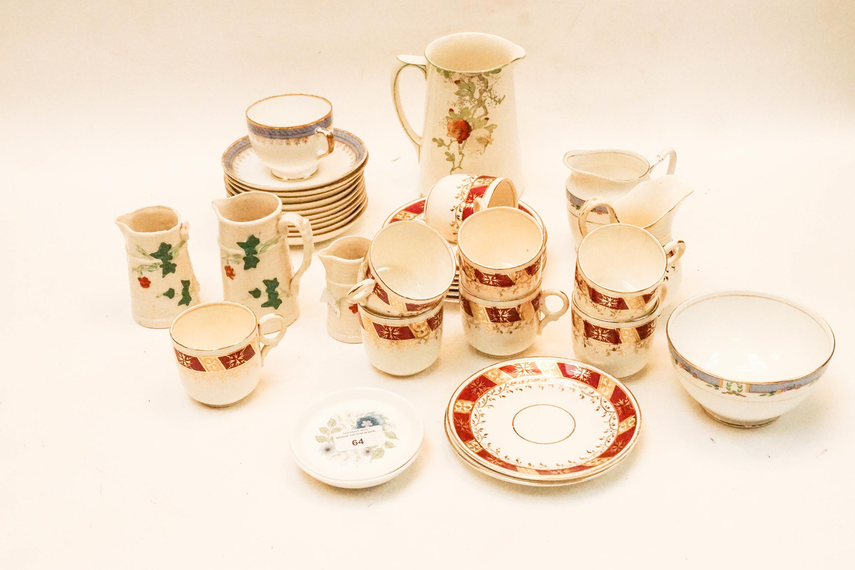 A tea set and other ceramics