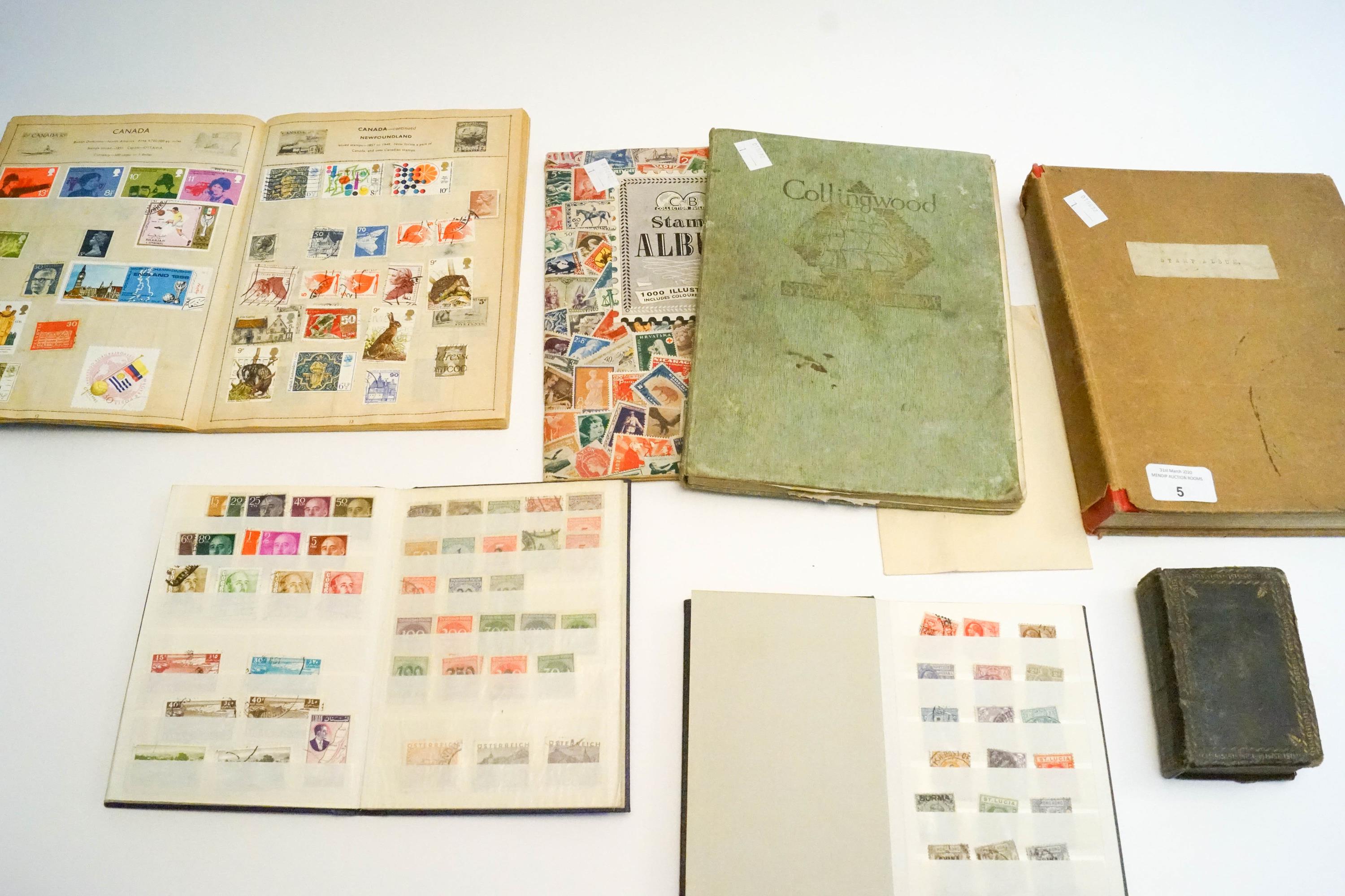 Six stamp albums