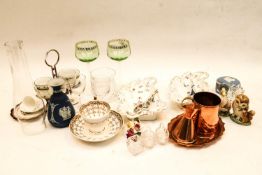 A group of glass and ceramics