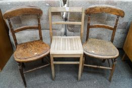 Two bentwood chairs and one other