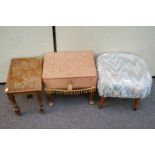 A wooden stool and two others