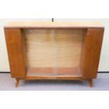 A glass door cabinet