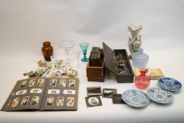 Magic lantern slides and other items