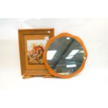 A fire screen and a mirror