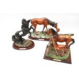 Three 'Juliana' collection horse figures