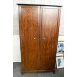 A mahogany wardrobe