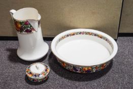 A pottery wash set