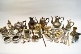 A quantity of silver plate and other items