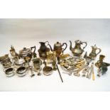 A quantity of silver plate and other items