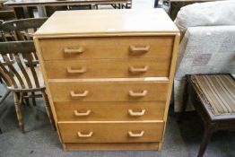 An oak G-plan chest of drawers