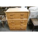 An oak G-plan chest of drawers