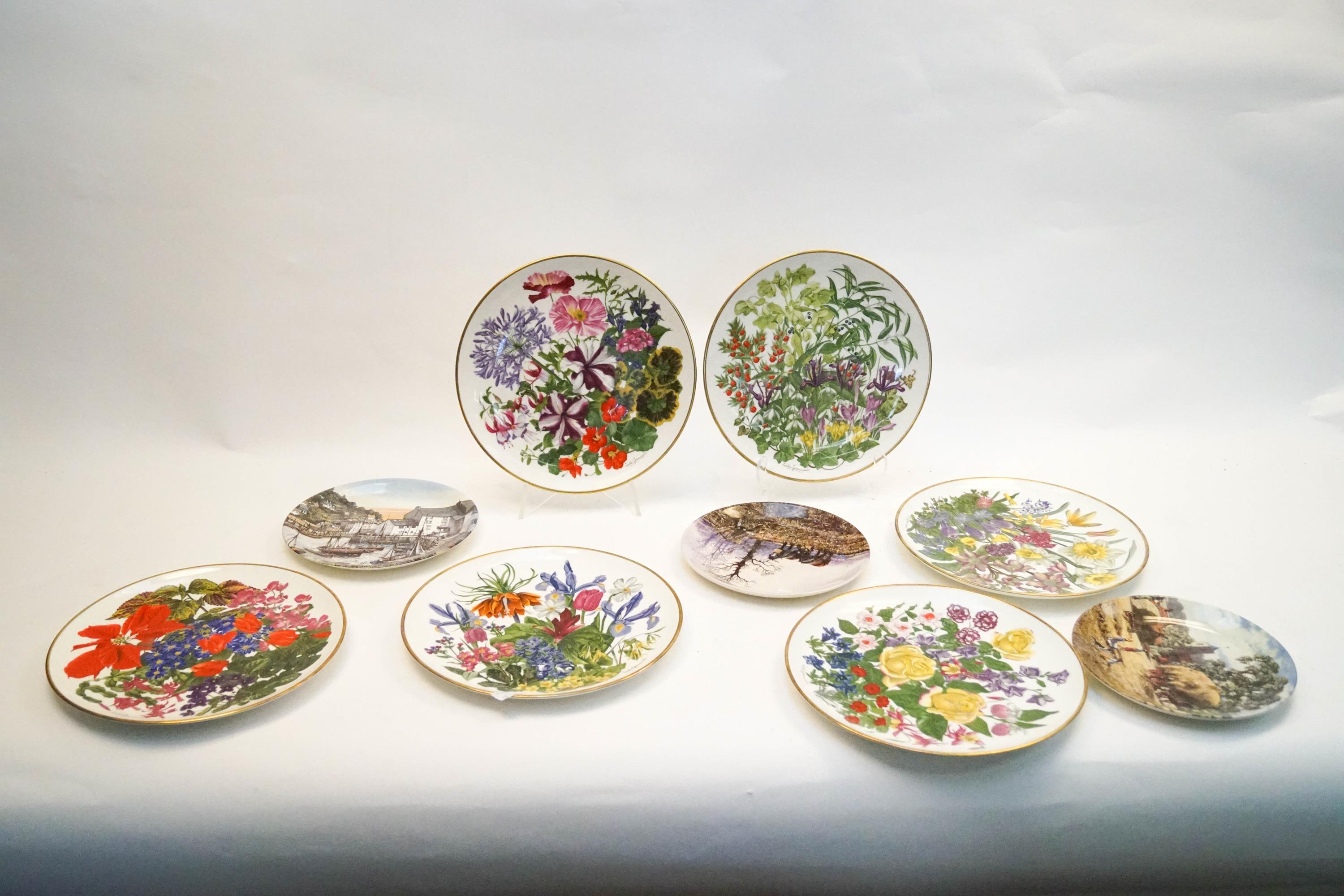 A group of decorative plates