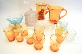 A lemonade set and other glass